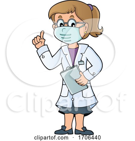 Female Doctor Wearing a Mask by visekart