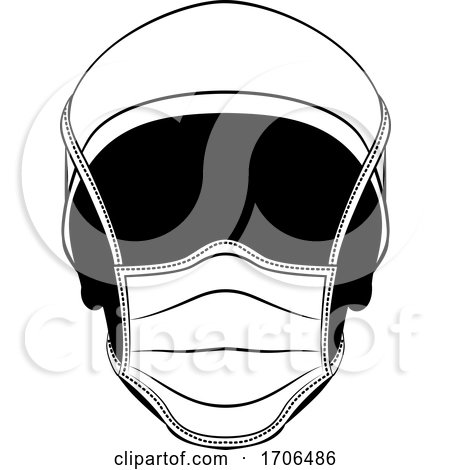 Doctor Wearing PPE Protective Face Mask Icon by AtStockIllustration