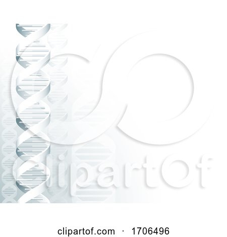 DNA Double Helix Molecule Background by AtStockIllustration