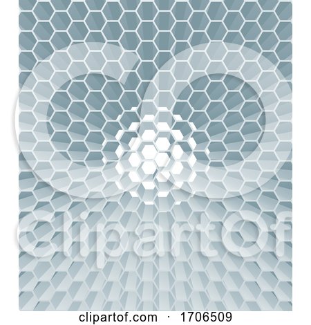 Hexagon Honeycomb Abstract Geometric Background by AtStockIllustration
