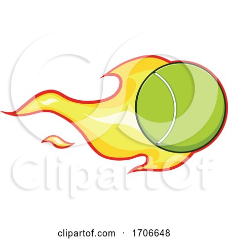 Flaming Tennis Ball by Hit Toon
