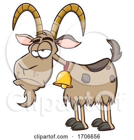Cartoon Grumpy Goat by Hit Toon