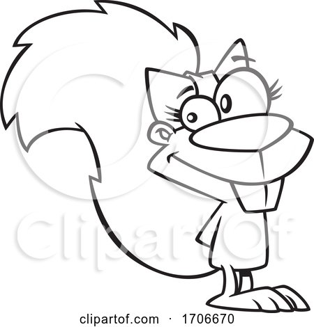 Cartoon Flirty Female Squirrel by toonaday