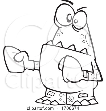 Cartoon Monster Boxer by toonaday