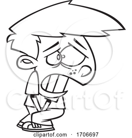 Cartoon Boy Having to Go Pee Really Bad by toonaday