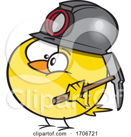 Cartoon Canary Coal Miner by toonaday