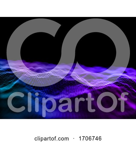 3D Modern Futuristic Background with Flowing Cyber Dots by KJ Pargeter