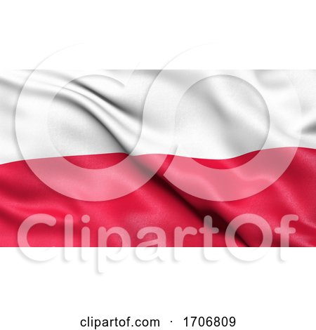 3D Illustration of the Flag of Poland Waving in the Wind by stockillustrations