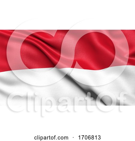 3D Illustration of the Flag of Indonesia Waving in the Wind by stockillustrations
