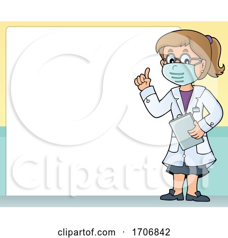 Female Doctor with a Blank Sign by visekart