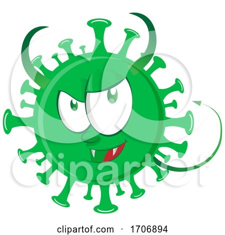 Green Virus Mascot by Domenico Condello