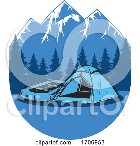 Camping and Mountains Logo by Vector Tradition SM