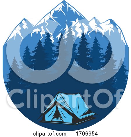 Camping and Mountains Logo by Vector Tradition SM