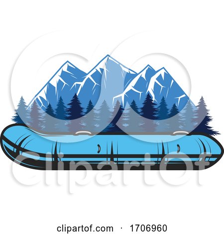 Raft and Mountains Logo by Vector Tradition SM