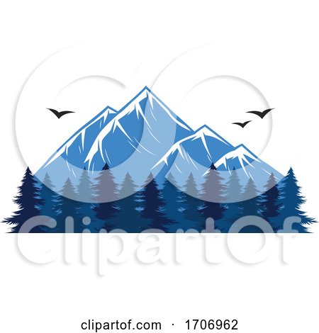 Forest and Mountains Logo by Vector Tradition SM