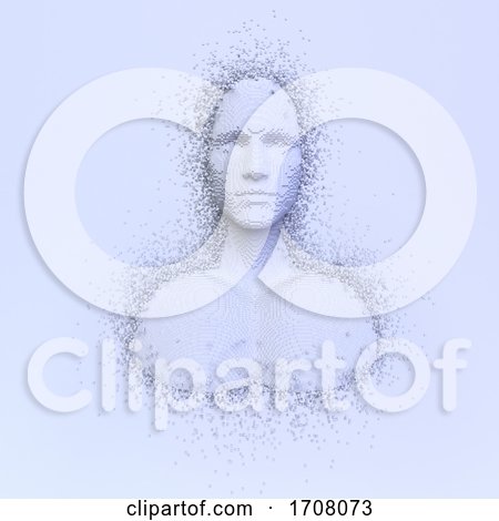 Abstract Voxel Human Face by KJ Pargeter