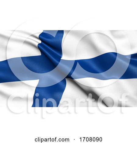 3D Illustration of the Flag of Finland Waving in the Wind by stockillustrations