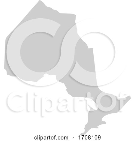 Gray Province Silhouette Map of Ontario Canada by Jamers