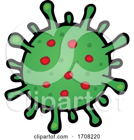 Cartoon Red and Green Virus by visekart
