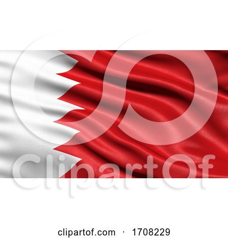 3D Illustration of the Flag of Bahrain Waving in the Wind. by stockillustrations