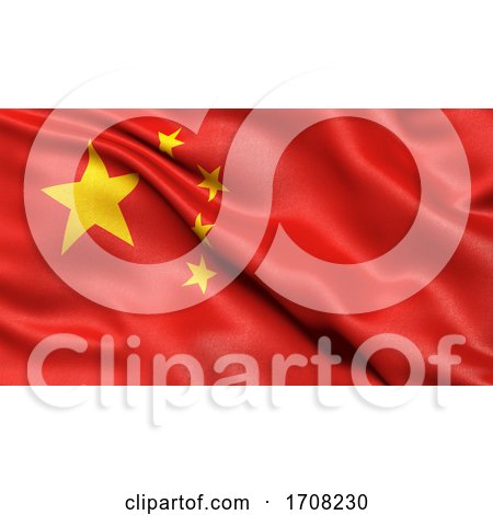 3D Illustration of the Flag of China Waving in the Wind. by stockillustrations