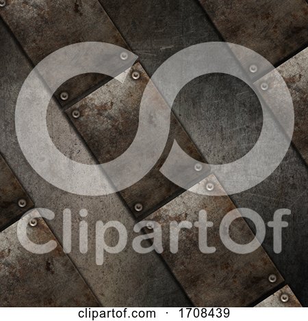 3D Grunge Texture Background with Metal Plate Design by KJ Pargeter