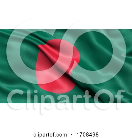 3D Illustration of the Flag of Bangladesh Waving in the Wind by stockillustrations