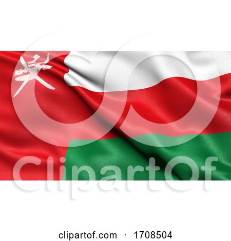 3D Illustration of the Flag of Oman Waving in the Wind by stockillustrations