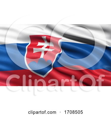 3D Illustration of the Flag of Slovakia Waving in the Wind by stockillustrations