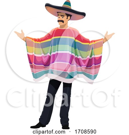 Mexican Man with Open Arms by Vector Tradition SM