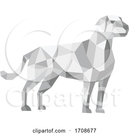 Labrador Standing Low Polygon by patrimonio