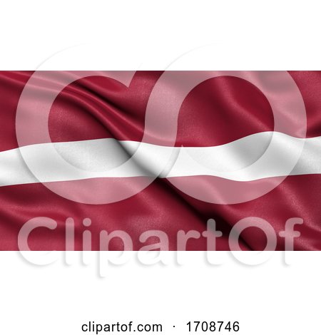 3D Illustration of the Flag of Latvia Waving in the Wind by stockillustrations