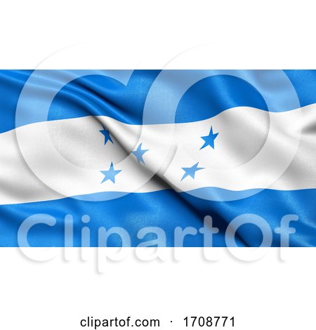 3D Illustration of the Flag of Honduras Waving in the Wind by stockillustrations