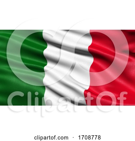 3D Illustration of the Flag of Italy Waving in the Wind by stockillustrations