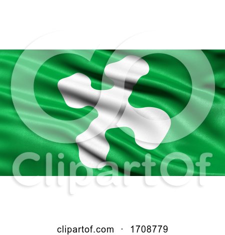 3D Illustration of the Flag of Lombardy Waving in the Wind by stockillustrations