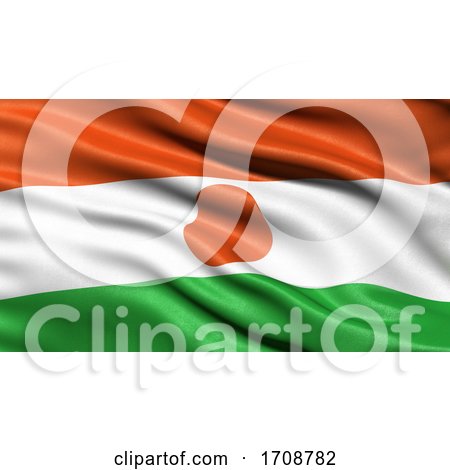 3D Illustration of the Flag of Niger Waving in the Wind by stockillustrations