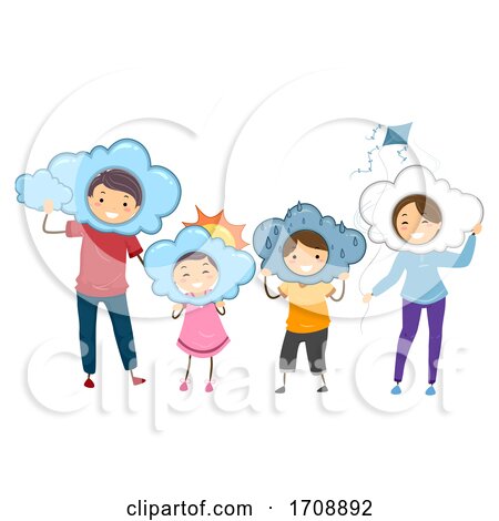 Stickman Family Meteorology Weather Illustration by BNP Design Studio