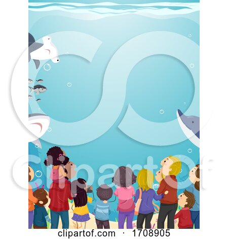 Family Underwater Aquarium Background Illustration by BNP Design Studio