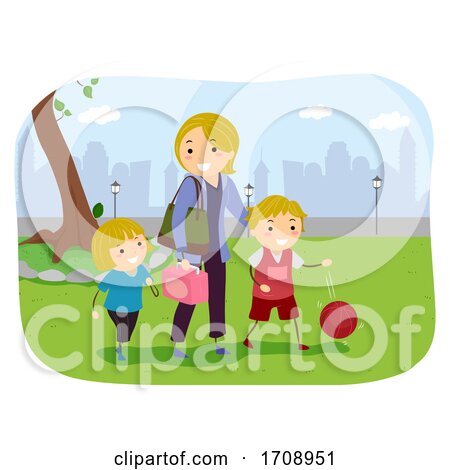 Kids Mom Physical Activity Illustration by BNP Design Studio
