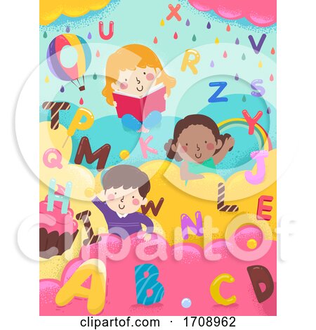 Kids Alphabet Sweets Letters Illustration by BNP Design Studio