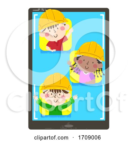 Kids Engineers Developer Tablet Illustration by BNP Design Studio