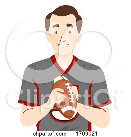 Man Father Football Jersey Ball Illustration by BNP Design Studio