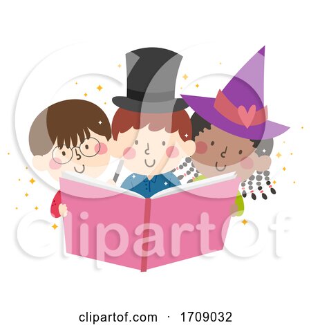 Kids Read Book Learn Magic Illustration by BNP Design Studio