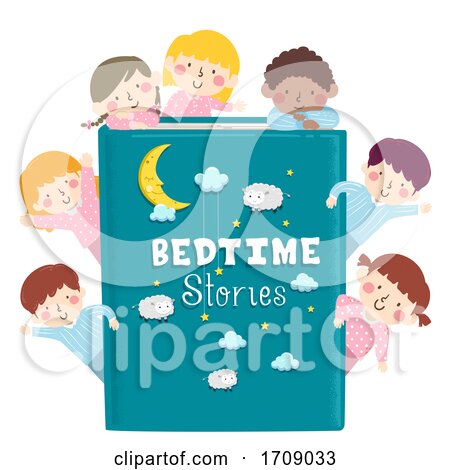 Kids Pajama Book Bed Time Stories Illustration by BNP Design Studio