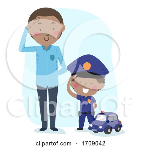 Kid Boy Man Role Play Police Citizen Illustration by BNP Design Studio