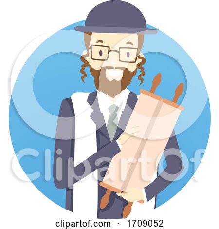 Man Rabbi Torah Illustration by BNP Design Studio