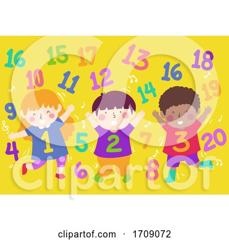 Kids Numbers Dance Numbers Illustration by BNP Design Studio