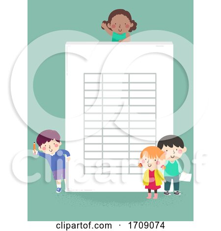 Kids Paper Blank Table Illustration by BNP Design Studio
