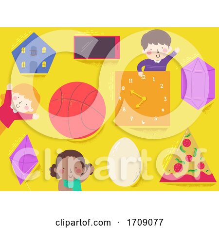 Kids Shapes and Common Objects Illustration by BNP Design Studio