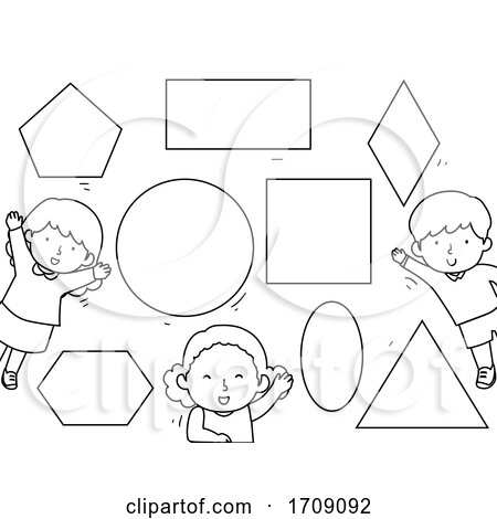 Kids Basic Shapes Coloring Illustration by BNP Design Studio